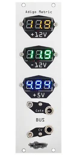 System voltage meter in silver | Adigo Metric by Noise Engineering