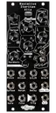 Basimilus Iteritas Alia 10HP universal percussion synth in black. 7 knobs on top with two switches below and jacks on bottom. A drum icon near the top.  | Noise Engineering