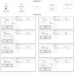 An MPE configuration on the Univer Inter configuration app
