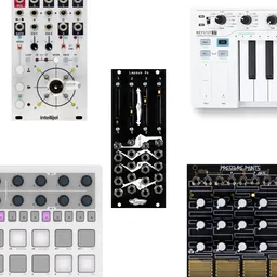 Intellijel Planar 2, Arturia Keystep 37, Arturia Beatstep Pro, Noise Engineering Lapsus Os, Make Noise Pressure Points