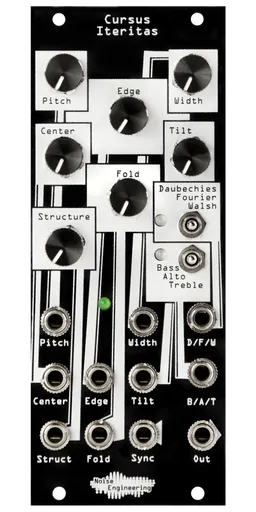 Dynamically generated wavetable Eurorack oscillator using orthogonal functions in black | Cursus Iteritas by Noise Engineering