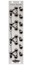 Combining buffered multiple Eurorack module in silver | Extra Mullet by Noise Engineering