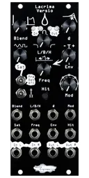 Autowah from hell on a stereo-in, stereo-out DSP platform for Eurorack in black | Lacrima Versio by Noise Engineering