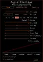 Manis Iteritas for VST, AU, and AAX in Orange. On the Tone page are main parameters that set the timbre of the synth. Presets are also controlled here. | Noise Engineering