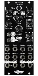 Melotus Versio granular texturizer in black panel | Noise Engineering