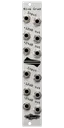 Nive Grad level shifter in silver. The top half has two input jacks with two +12 and two +24 dB outputs. The bottom has two input jacks and two -12 and two -24 dB outputs. | Noise Engineering