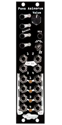 Pons Asinorum Eurorack module in black with buttons and knob at top and jacks at bottom | Noise Engineering