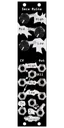 Seca Ruina distortion Eurorack module with industrial art connecting three knobs and LEDs at top with jacks at bottom with black panel | Noise Engineering