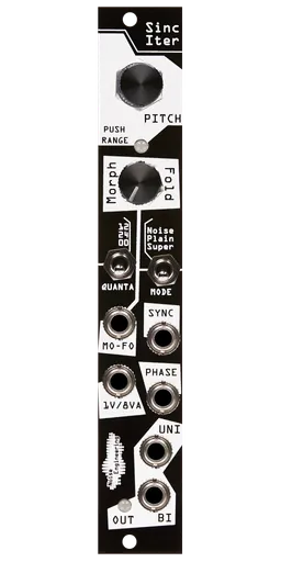 23-Octave multi-mode voltage-controlled Eurorack oscillator in black | Sinc Iter by Noise Engineering