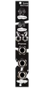 Sono Abitus balanced TRS output Eurorack module in black with stylized art, with two knobs and LEDs at top and 1/8 inch and 1/4 inch jacks at bottom | Noise Engineering