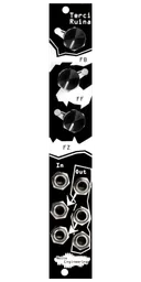 Three individual analog distortion circuits for Eurorack in a tiny footprint in black | Terci Ruina by Noise Engineering