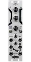 Virt Iter Legio 6 hp Eurorack oscillator and DSP platform in silver with knobs, LEDs, and switches on top and jacks on bottom | Noise Engineering