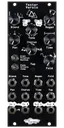 Yester Versio, a stereo 3-tap simple delay in black. Includes tap tempo, chorus control, and wave folding controls. | Noise Engineering