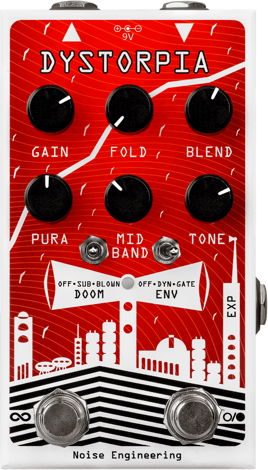 Dystorpia's knob and switch positions for the 60s Octave Fuzz setting