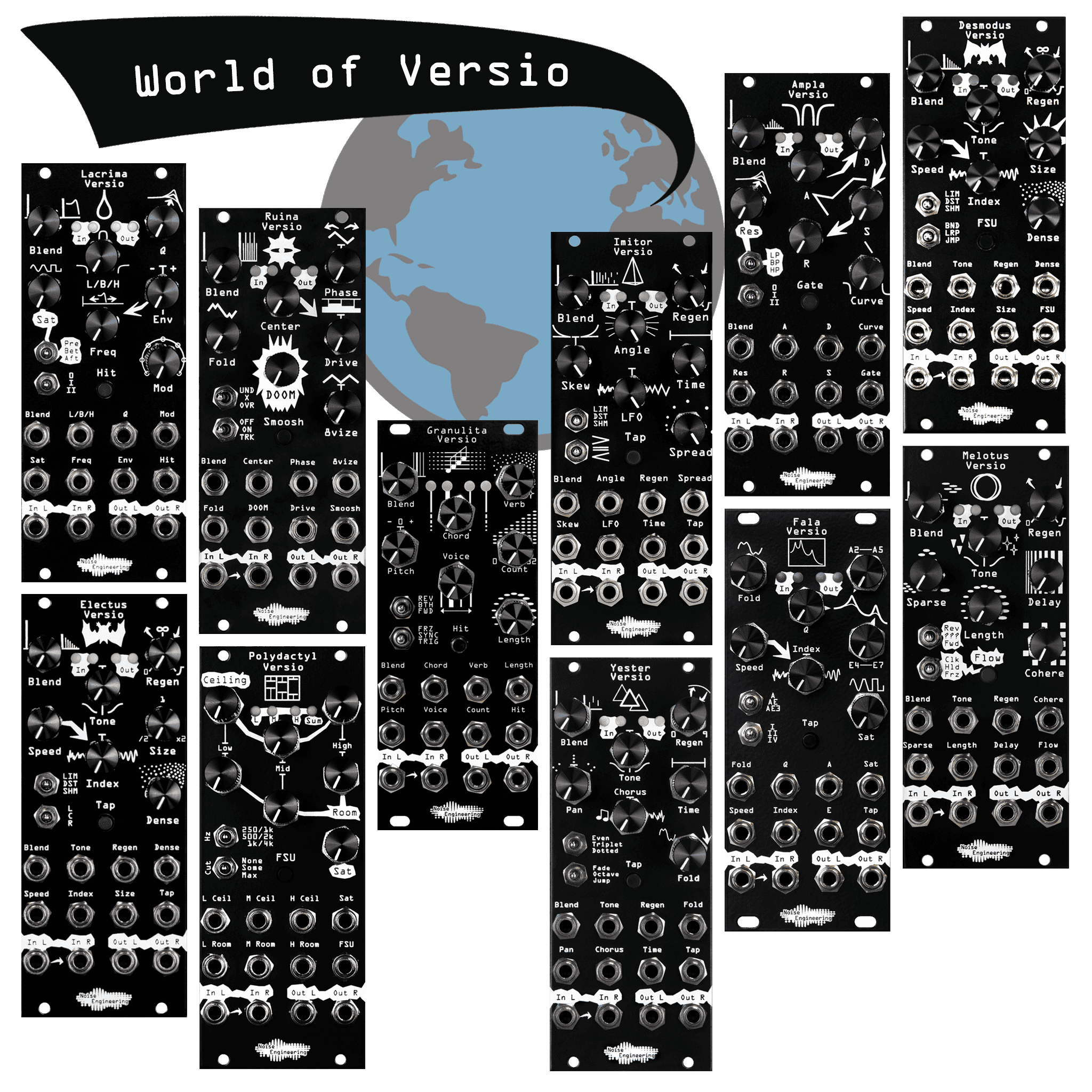All Versio panels with text that says World of Versio