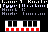 The scale editor with Type set to Diatonic