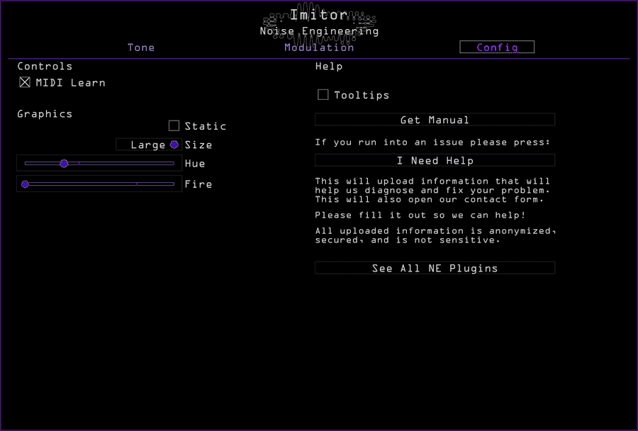 The interface page
