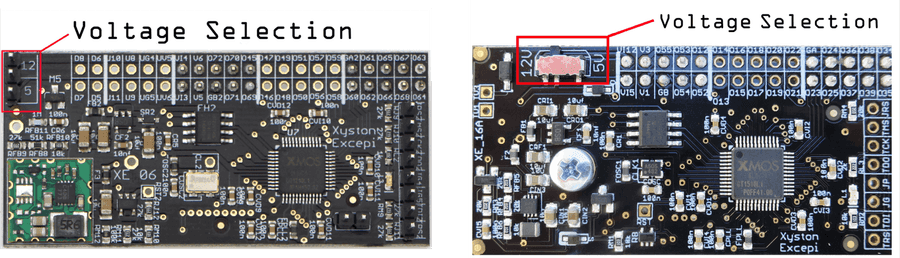 Picture of voltage selection switches