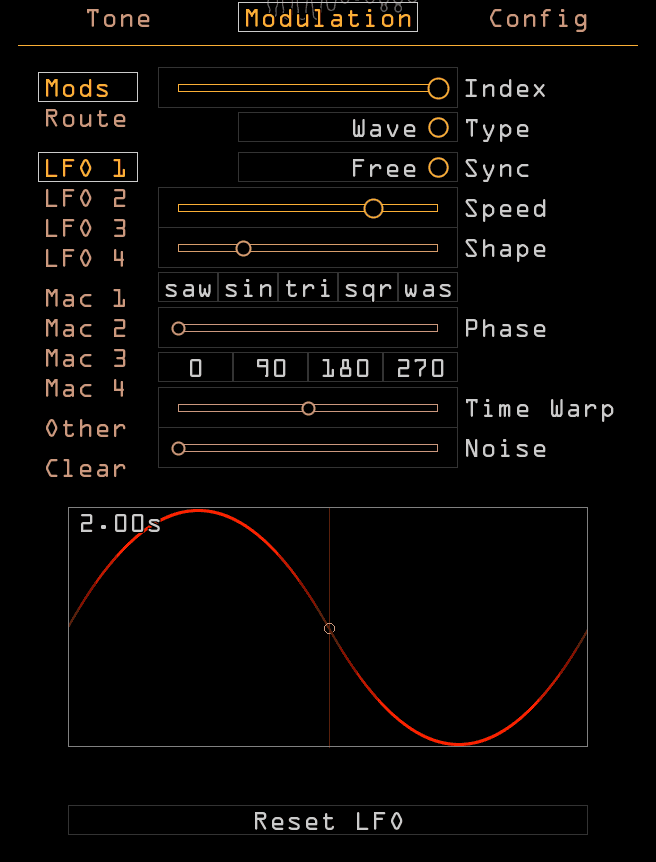 The LFO page
