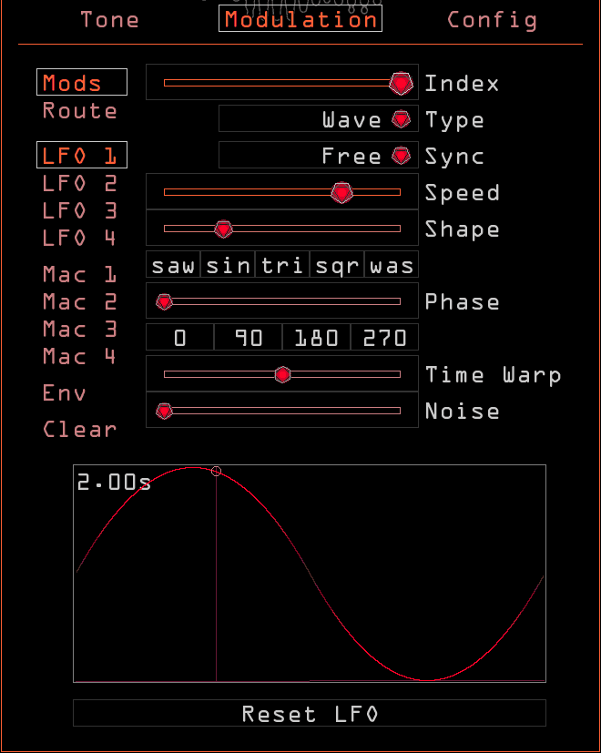 The LFO page