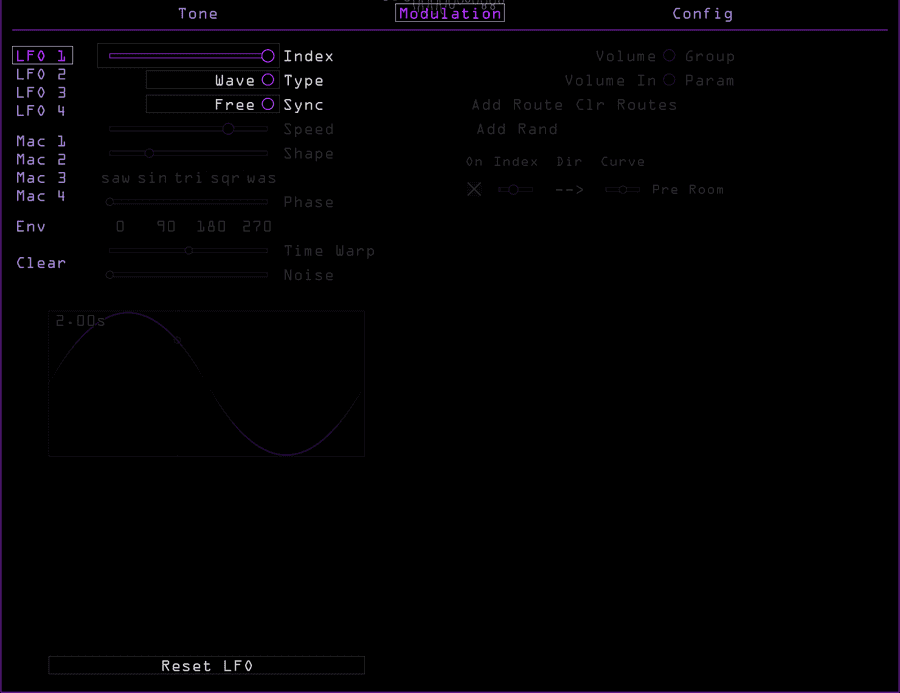 The LFO page