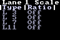 The scale editor with Type set to Ratio, for just-intonation Partch Limit scales