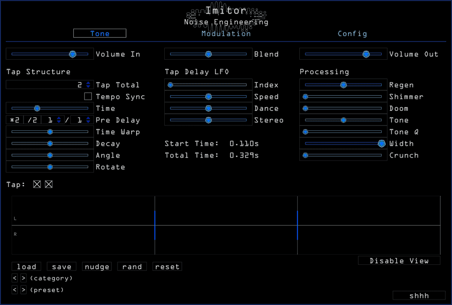 Imitor's interface