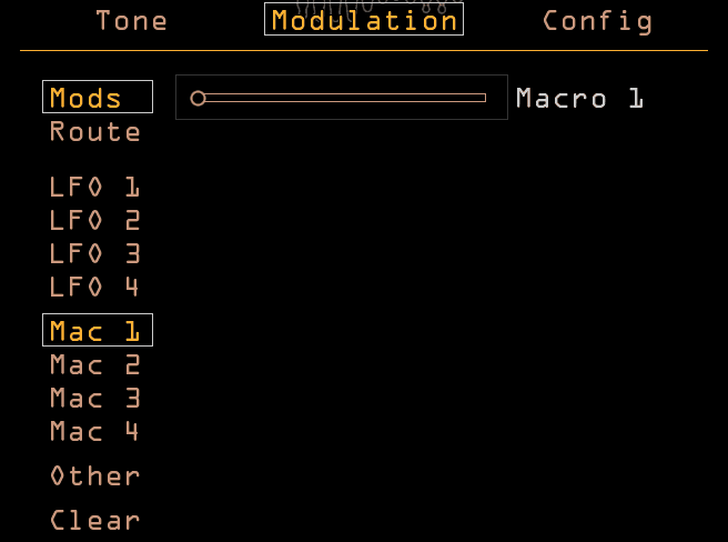 The Macro page