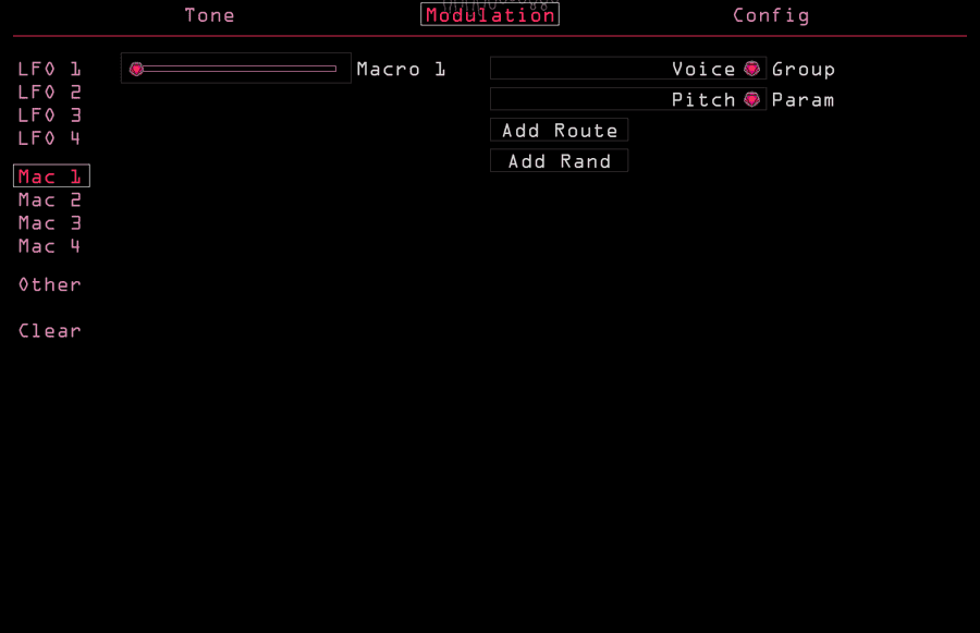 The Macro page